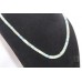 Necklace Strand String Beaded Aquamarine Natural Gem Stone Diamond Cut Bead D956
